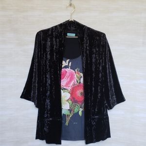 Nasty Gal black velvet kimono jacket